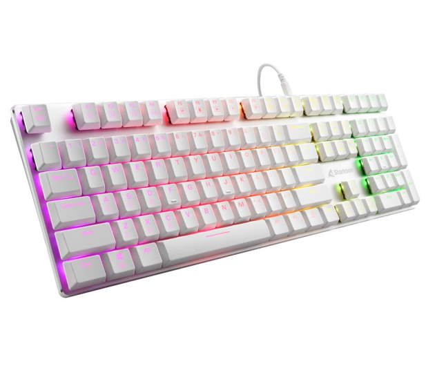 Sharkoon PureWriter White RGB Kailh Blue - 1105750 - zdjęcie 2